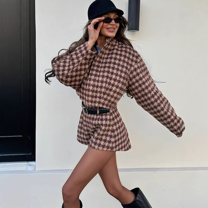 Autumn New European And American Long Sleeve Short Suit Casual Style