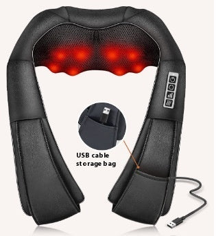 USB Charging Neck Massager Trapezoid Muscle Shoulder Neck Waist Back Shawl Neck Kneading Whole Body Massage Instrument