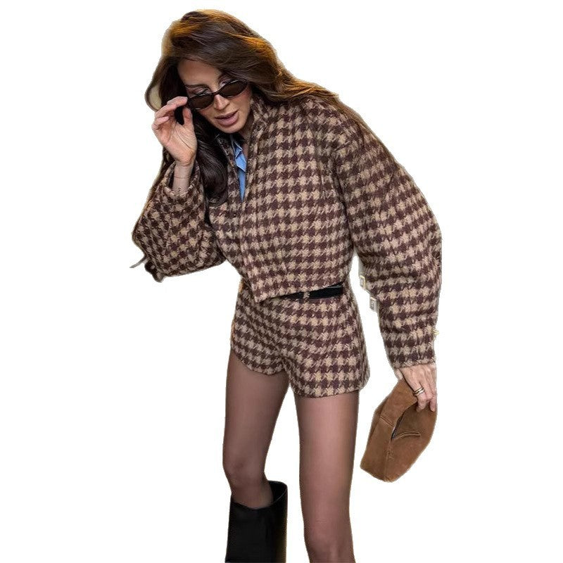 Autumn New European And American Long Sleeve Short Suit Casual Style