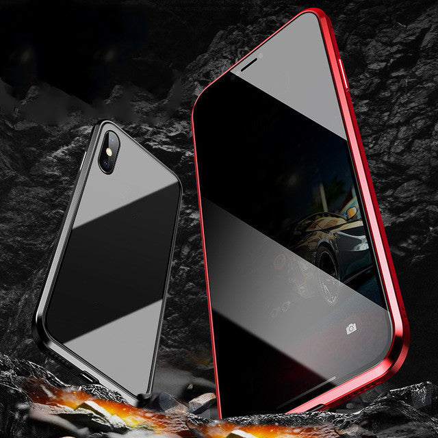 Phone Case Anti-peep Magnetic Protective Shell Magnetic Privacy Glass Case For Phone