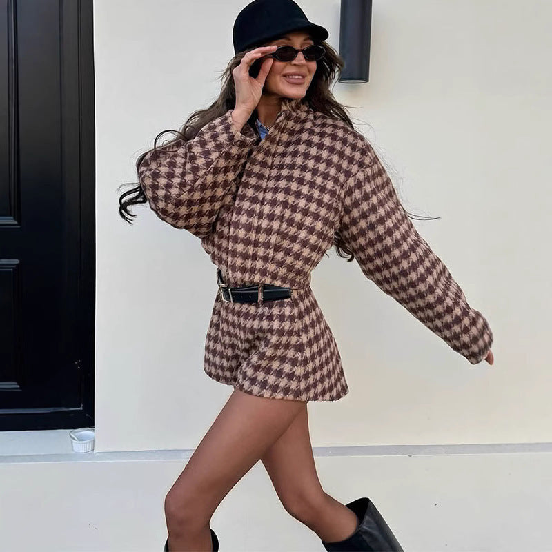 Autumn New European And American Long Sleeve Short Suit Casual Style
